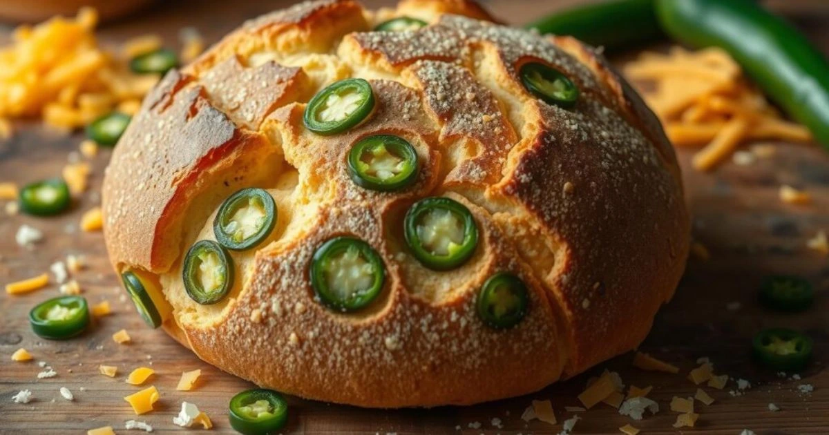 Jalapeño and Cheddar Sourdough Bread